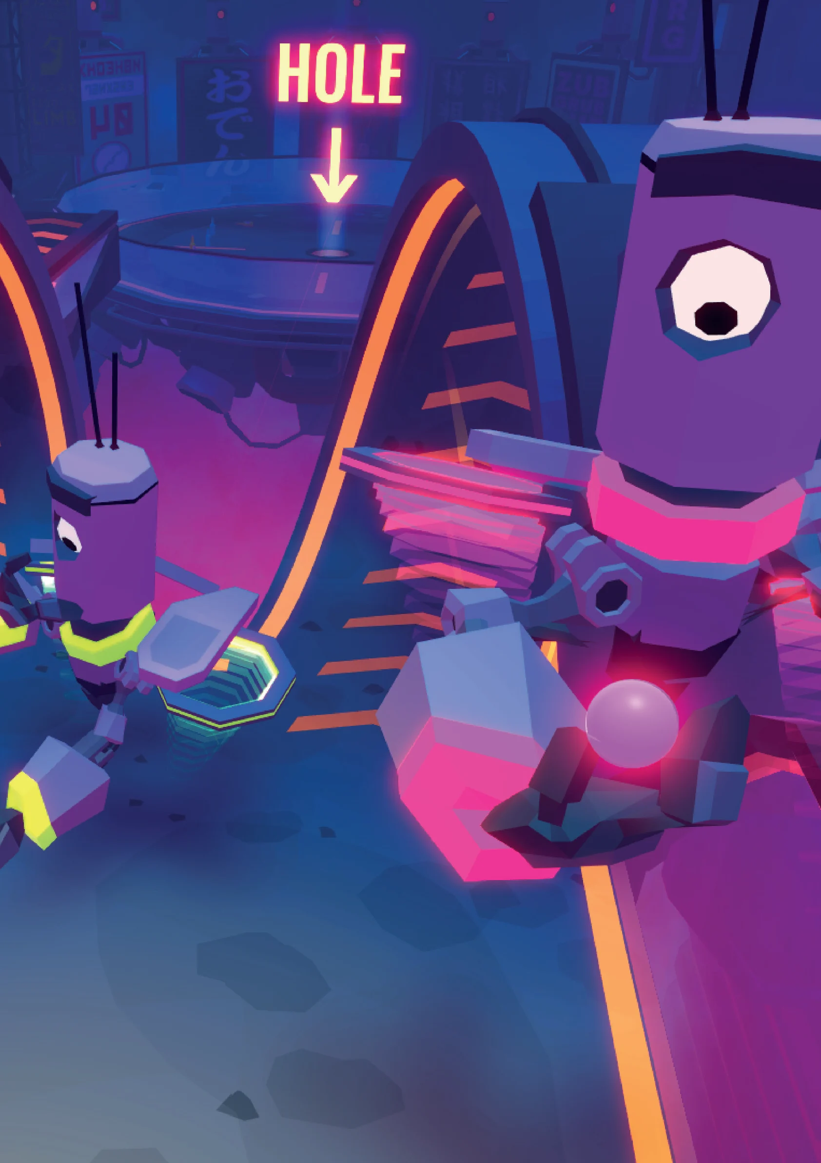 Streets of Neon Golf Game